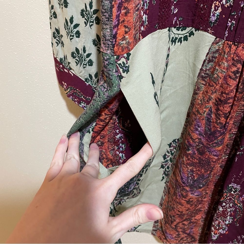 Anthropologie Tiny Patchwork Print Shirtdress Shi… - image 9